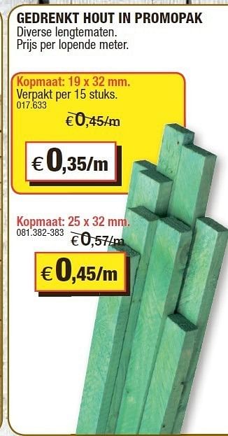 Promoties Gedrenkt hout in promopak - Huismerk - Hubo  - Geldig van 21/03/2012 tot 08/04/2012 bij Hubo