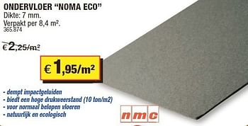 Promoties Ondervloer noma eco - Huismerk - Hubo  - Geldig van 21/03/2012 tot 08/04/2012 bij Hubo