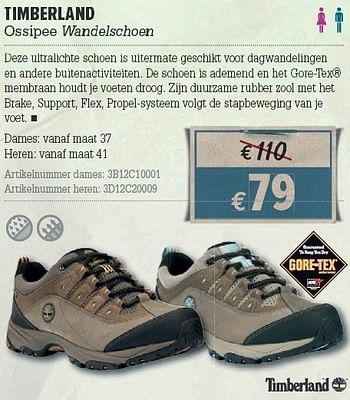 Promoties Ossipee wandelschoen - Timberland - Geldig van 21/03/2012 tot 08/04/2012 bij A.S.Adventure