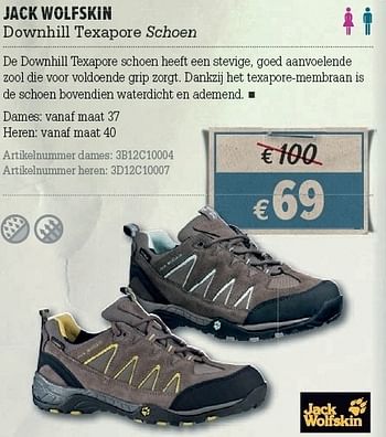 Promoties Downhill texapore schoen - Jack Wolfskin - Geldig van 21/03/2012 tot 08/04/2012 bij A.S.Adventure
