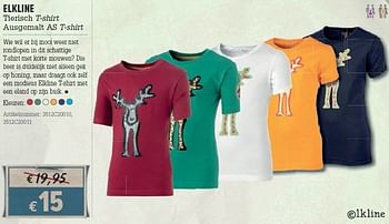 Promoties Tierisch t-shirt ausgemalt as t-shirt - Elkline - Geldig van 21/03/2012 tot 08/04/2012 bij A.S.Adventure