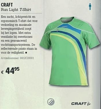 Promoties Run light t-shirt - CRAFT - Geldig van 21/03/2012 tot 08/04/2012 bij A.S.Adventure