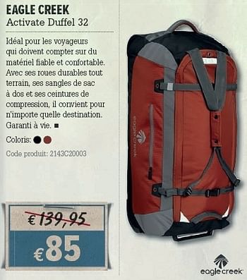 Promotions Activate duffel 32 - Eagle Creek - Valide de 21/03/2012 à 08/04/2012 chez A.S.Adventure