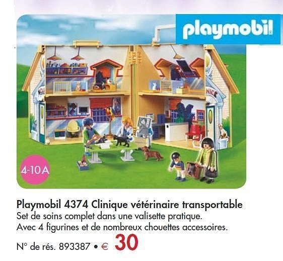 clinique veterinaire transportable playmobil