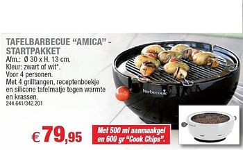Barbecook Tafelbarbecue amica startpakket - Promotie bij Hubo