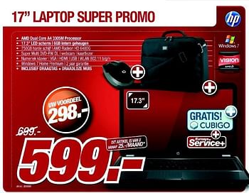 Promoties Laptop super promo - HP - Geldig van 29/03/2012 tot 21/04/2012 bij Auva