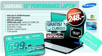 Promoties Performance laptop - Samsung - Geldig van 29/03/2012 tot 21/04/2012 bij Auva
