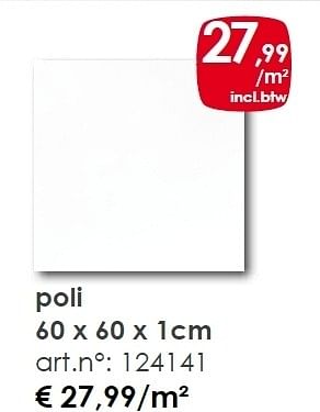 Promotions Black & white poli - Huismerk Impermo - Valide de 29/03/2012 à 30/04/2012 chez Impermo