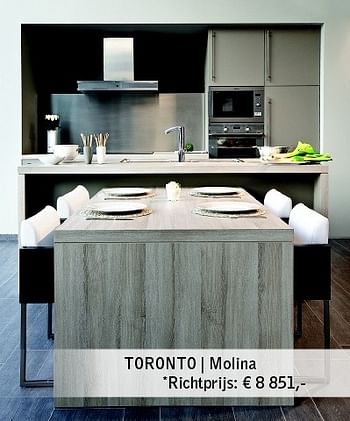 Promoties Toronto | molina - Huismerk - Dovy Keukens - Geldig van 01/04/2012 tot 13/05/2012 bij Dovy Keukens