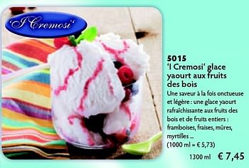 Promotions I cremosi glace yaourt aux fruits des bois - Produit maison - Bofrost - Valide de 01/04/2012 à 30/09/2012 chez Bofrost
