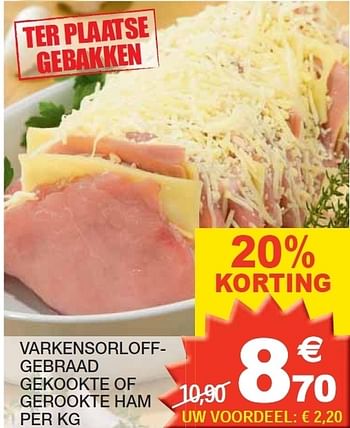 Promoties Varkensorloffgebraad gekookte of gerookte ham - Huismerk - Champion - Geldig van 03/04/2012 tot 08/04/2012 bij Champion