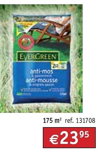 Promoties Evergreen 2 in 1 anti-mos + gazonmeststof - Evergreen - Geldig van 09/04/2012 tot 30/04/2012 bij Bouwcenter Frans Vlaeminck