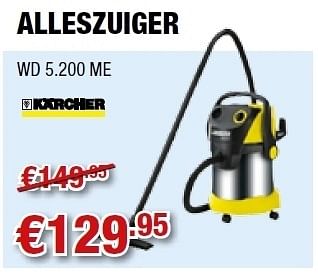 Promoties Alleszuiger wd 5.200 me - Kärcher - Geldig van 12/04/2012 tot 25/04/2012 bij Cevo Market