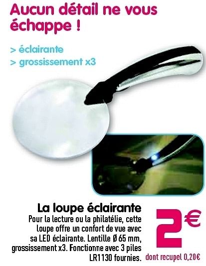 Produit maison Gifi La loupe clairante En promotion chez Gifi