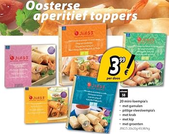 Promotions Oosterse aperitief toppers - Jings - Valide de 24/04/2012 à 19/05/2012 chez O'Cool