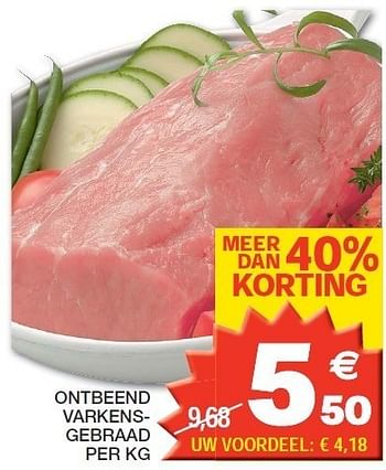 Promoties Ontbeend varkensgebraad - Huismerk - Champion - Geldig van 24/04/2012 tot 06/05/2012 bij Champion