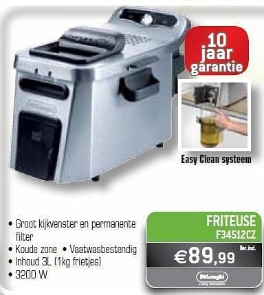 Delonghi Delonghi friteuse f34512cz Promotie bij Exellent