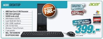 Promoties Acer desktop - Acer - Geldig van 01/05/2012 tot 31/05/2012 bij Auva