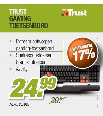 Promoties Trust gaming toetsenbord - Trust - Geldig van 01/05/2012 tot 31/05/2012 bij Auva