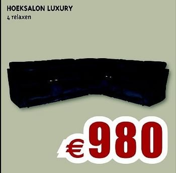 Promoties Hoeksalon luxury - Huismerk - Belgica - Geldig van 01/05/2012 tot 31/05/2012 bij Belgica Meubelen