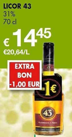 Promoties Licor 43 - Licor 43 - Geldig van 04/05/2012 tot 17/05/2012 bij Cobeli