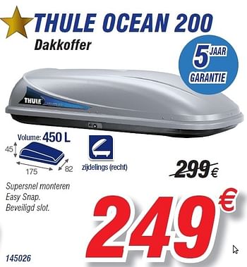 hoofdzakelijk Bedoel Vorm van het schip Thule Thule ocean 200 dakkoffer - Promotie bij Auto 5