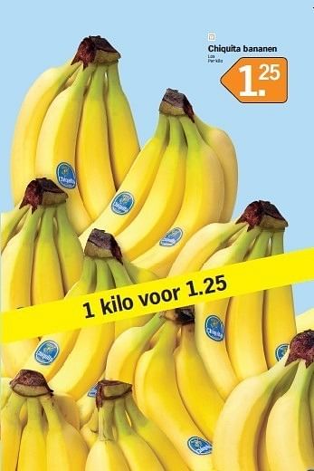 Promoties Chiquita bananen - Chiquita - Geldig van 07/05/2012 tot 13/05/2012 bij Albert Heijn