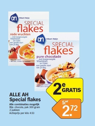 Promoties Alle ah special flakes - Huismerk - Albert Heijn - Geldig van 07/05/2012 tot 13/05/2012 bij Albert Heijn