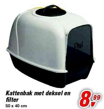 Promoties Kattenbak met deksel en filter - Huismerk - Makro - Geldig van 09/05/2012 tot 22/05/2012 bij Makro