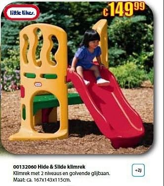 Promoties Hide + slide klimrek - Little Tikes - Geldig van 14/05/2012 tot 03/06/2012 bij ToyChamp