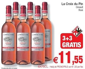 Promotions La croix du pin cinsault rosé - Vins rosé - Valide de 15/05/2012 à 20/05/2012 chez Intermarche