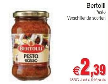 Promoties Bertolli pesto - Bertolli - Geldig van 15/05/2012 tot 20/05/2012 bij Intermarche