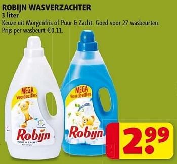 Promoties Robijn wasverzachter - Robijn - Geldig van 15/05/2012 tot 27/05/2012 bij Kruidvat