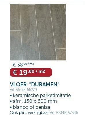 Promoties Vloer duramen - Huismerk - Zelfbouwmarkt - Geldig van 15/05/2012 tot 11/06/2012 bij Zelfbouwmarkt