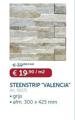 Promoties Steenstrip valencia - Huismerk - Zelfbouwmarkt - Geldig van 15/05/2012 tot 11/06/2012 bij Zelfbouwmarkt