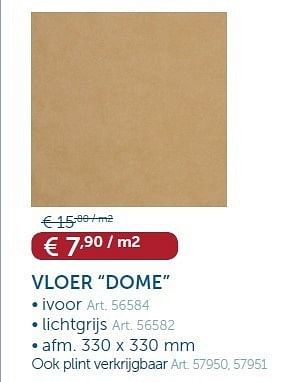 Promoties Vloer dome - Huismerk - Zelfbouwmarkt - Geldig van 15/05/2012 tot 11/06/2012 bij Zelfbouwmarkt