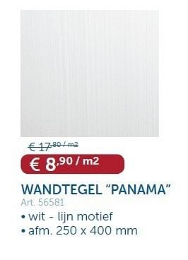 Promoties Wandtegel panama - Huismerk - Zelfbouwmarkt - Geldig van 15/05/2012 tot 11/06/2012 bij Zelfbouwmarkt