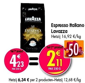 Promoties Espresso italiano lavazza - Lavazza - Geldig van 16/05/2012 tot 22/05/2012 bij Match