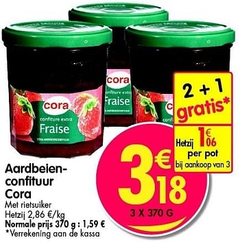 Promoties Aardbeien confituur cora - Cora - Geldig van 16/05/2012 tot 22/05/2012 bij Match