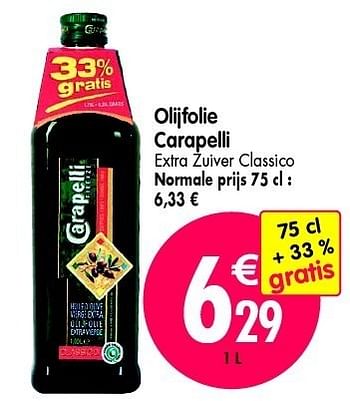 Promoties Olijfolie carapelli - Carapelli - Geldig van 16/05/2012 tot 22/05/2012 bij Match