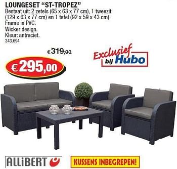 Promoties Loungeset st-tropez - Allibert - Geldig van 16/05/2012 tot 27/05/2012 bij Hubo
