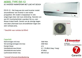 Promoties Model type evi-12 - Inventor - Geldig van 16/05/2012 tot 31/12/2012 bij Scentiq