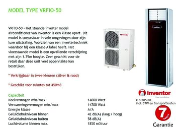 Promoties Model type vrfio-50 - Inventor - Geldig van 16/05/2012 tot 31/12/2012 bij Scentiq