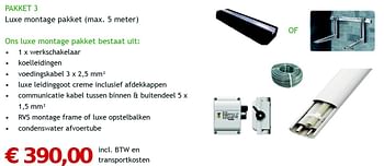 Promoties Pakket 3 luxe montage pakket (max. 5 meter) - Huismerk - Scentiq - Geldig van 16/05/2012 tot 31/12/2012 bij Scentiq