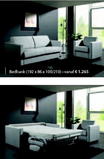 Promotions Bedbank (192 x 86 x 100-210) - Produit Maison - Meubelen Jonckheere - Valide de 16/05/2012 à 30/06/2012 chez Meubelen Jonckheere