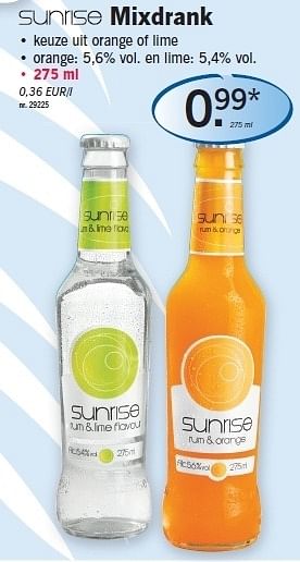 Sunrise Mixdrank - Promotie