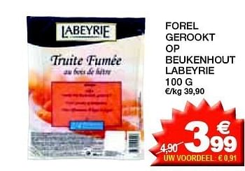 Promoties Forel gerookt op beukenhout labeyrie - Labeyrie - Geldig van 22/05/2012 tot 03/06/2012 bij Champion