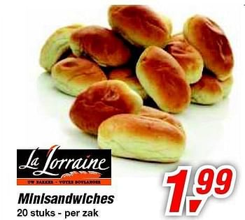 Promotions Minisandwiches - La Lorraine - Valide de 23/05/2012 à 05/06/2012 chez Makro