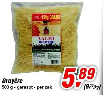 Promoties Gruyère - Valio - Geldig van 23/05/2012 tot 05/06/2012 bij Makro