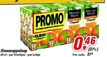 Promoties Sinaasappelsap - Minute Maid - Geldig van 23/05/2012 tot 05/06/2012 bij Makro